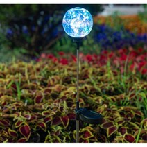 LED 선 뭉긴 원형 태양광 야외 흰색 공 테라스 주택 태양열 바닥 램프 아파트 감성 현관 경관 공원 전등 벽