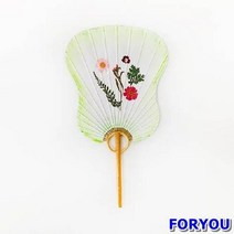 ForU851 압화 부채 만들기 4인용 세트 방과후 꾸미기 활동 미술 키트 수업 도안