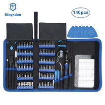 수공구 140 In 1 정밀 스크루 드라이버 세트 마그네틱 Torx Hex 120 비트 휴대용 멀티 툴 PC 전화 수리 핸, 01 BLUE
