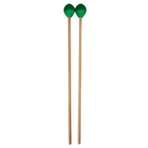 1 Pair Middle Marimba Stick Mallets 실로폰 Glockensplel Mallet 너도밤 나무 손잡이 타악기 악세서리, 03 green