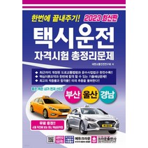 크라운 2023 한번에 끝내주기 택시운전자격시험 총정리문제(부산 울산경남), 1권으로 (선택시 취소불가)