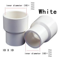 감속기 조인트 PVC 급수 피팅 감소 직선 커넥터, 아이디 X 아이디, 50×40mm, 하얀색