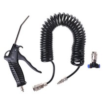 1 PCS Duster Gun Black Blow Dust Gun 공압 바람 부는 키트 EU 커넥터 + PU 호스 세트