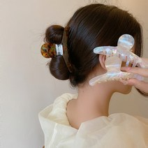 심쿵스 고급 프랑스핀 레터링집게핀 마블헤어핀 3종세트