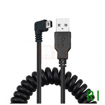 미니 USB 2.0 남성 직각 90도 유연한 봄 애견폐식 충전 데이터 케이블 자동차 네비게이션 GPS MP3/MP4, 03 RI