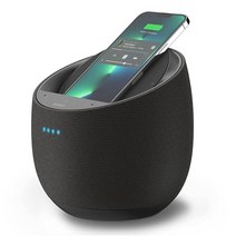 벨킨 무선 스마트 스피커 & 무선 충전기 사운드폼 엘리트 Hi-Fi 음성 명령 제어 블루투스, 블랙