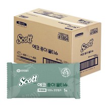 스카트 에코 종이 물티슈 1매 개별포장, 1박스, 400매