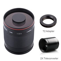 500mm1000mm f8.0 카메라 망원 수동 미러 렌즈   2x 텔레컨버터   t2 어댑터 캐논 니콘 펜탁스 올림푸스 소니 후지 dslr, 캐논 EF-M