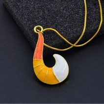 깜박이 와이어 Led 2019 로맨스 블루 스톤 빛나는 펜던트 폴리네시아 공주 Cos Moana 오션 로프 체인 목걸이 여성용 쥬얼리, Hook necklace