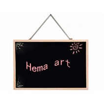 칠판 아이 벽걸이 마그넷 블랙 보드 hema 개량 우드 양면 칠판 보드 메뉴 보드 그림 그리기 보드 자기 보드 탁상 벽걸이 다기능 사진 전시 간판 회화(미사용품)