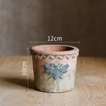 북유럽 꿀벌 빈티지 화분 엔틱 세라믹 인테리어 도자기 다육이 원예 용품, E(밑면 펀칭)