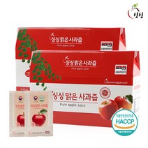 [KT알파쇼핑]싱싱 맑은 사과즙 2박스 60포, 상세페이지참조, 100ml