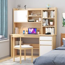 컴퓨터 책상 원목 서재 편수책상 하프탑 레트로하우스, 섹션 B 100CM 고대 백단향 색상