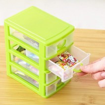 YPB434215컬러팝 4단 멀티박스 그린 책상정리 소품정리함, 상세페이지 참조