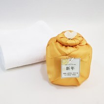 [나눔파티] 웨딩 돌잔치 생신 호텔 수건 답례품 180g 30수 실크보자기 비닐백포장, 1개, 골드