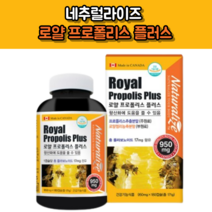 네추럴라이즈 로얄 프로폴리스 플러스 950mg x 180캡슐 캐나다 직수입 완제품 항산화 면역기능 플라보노이드 로얄젤리 농축분말, 로얄 프로폴리스 플러스 950mg 180캡슐