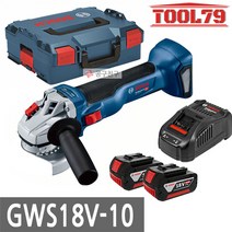 보쉬 GWS18V-10 충전그라인더 4인치 18V 5.0Ah 배터리2개, 1개