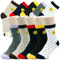 태광세트 스마일땡땡이 여성 10켤레 장목 양말 중목 단목 여자