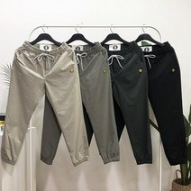 바이코드 남자 노구김스마일 패치 스판 밴딩조거팬츠(4컬러)