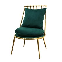 코지 벨벳 골드 스테인레스 의자, 핫핑크벨벳