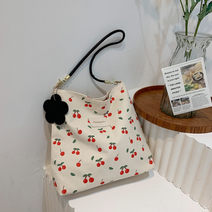 은창]체리 플라워 패치 가방 에코백 핸드백 숄더백