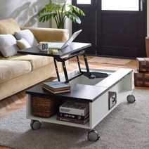 [블리스데코] 지엔 1200 이동식 리프트테이블 THY033, 색상:네츄럴