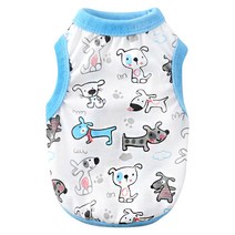 제제펫 패턴 민소매 반려견 옷, G106PDFC003