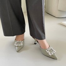 마놀로 큐빅 발목 스트랩 구두 스틸레토힐 7cm