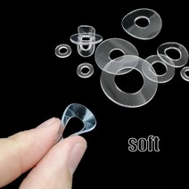 100pcs M1.6 M2 M2.5 M3 M4 M5 M6 M8 M10 소프트 하드 플라스틱 투명 투명충격 방지 플랫 와셔 일반 가스켓, 02 soft_11 M5x12x1mm