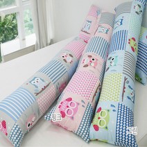 (커버) 부엉이 바디필로우 커버 100x35/130x35 순면 국내생산, 핑크