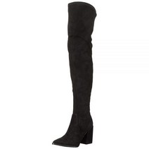 NINE WEST FOOTWEAR 여성용 Barret2 오버더니 부츠 블랙.