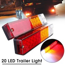 20 LED 12V 방수 트레일러 미등 후진 러닝 브레이크 턴 라이트 트럭 LED 테일 라이트 램프 요트 자동차, 한개옵션0