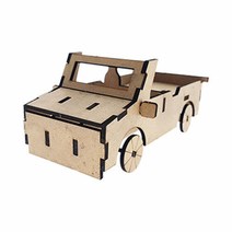 [S] 우드 조립 지프 자동차 만들기 키트 세트 재료 미술 수업 활동 도안 꾸미기 방과후 미니어쳐 종이