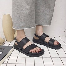 여성 여름 편한 스트랩 블랙 기본 샌들 데일리 코디