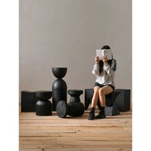 원형 스툴 의자 통나무 협탁 소형 그루터기 벤치 스툴, J형 목재색상 30x30x45