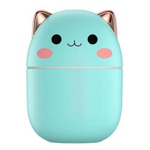 250ML USB 무소음 가습기 젠틀 나이트 라이트 아로마 디퓨저 자동차 청정기 정수기 스프레이 4 8 시간 사용 가전 제품, [03] Green