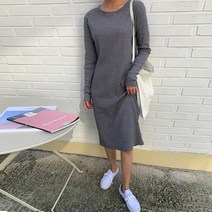 겟잇미 비온 여성 슬림 롱 골지 원피스 .겟잇미