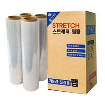 클로버 스트레치 필름 18mic x 500mm x 350m (4롤 1박스), 1box