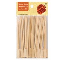 대나무 다용도 손잡이 산적꽂이 15cm 30개입, 1팩, 30p