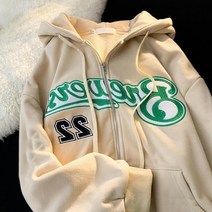 해골 후드 브라운 아웃웨어 y2k 자수 여성 zip up new 2022 힙합 플리스 코튼 스트리트 스웨트 셔츠 캐주얼 아웃웨어 코트