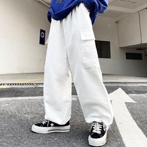 사루피 밑단 조임 밴딩 카고 팬츠