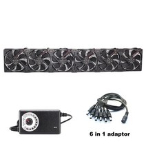 업소용냉온풍기 12cm 고속 대용량 110V 220V Btc LTC GPU 광업 장비 워크 스테이션 캐비닛 120MM 케이스 냉각 시스템 팬, 01 6fan with controller_03 UK
