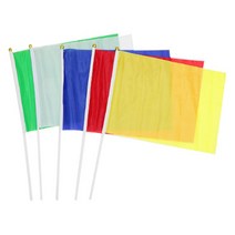 깃발 수기 체육대회 응원용 단색깃발 청기백기 게임, 흰색