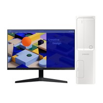 삼성전자 2023 데스크탑 5 한컴오피스팩 동봉 가정용PC 업무용PC 주식용PC, 램8GB+SSD128GB+삼성24인치 모니터 패키지, A24AW+S24R35A, 화이트