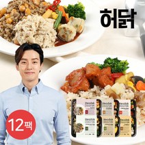 허닭 [유통기한임박특가] 곤약 도시락 6종 혼합12팩, 200g, 12팩