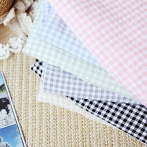 총각원단) 대폭 잔체크 양면시어서커 지지미 리플 6컬러 c9, 베이지