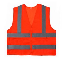 안전 반사조끼 2포켓 천소재 신호수조끼 형광베스트, 1개