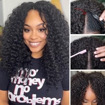 통가발 여자 인조 미용 항암 가발 deep wave v part human hair no leave out brazilian wig human hair wig for women, 30인치, v 부분