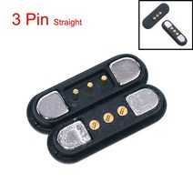 YuXi 1 쌍 자석 연결 관 2 3 4 5 6 극 Pogopin 남성 여성 2.2 MM 격자 THT 3A 봄로드 포고 핀 방수 패드, 03 3pin Straight