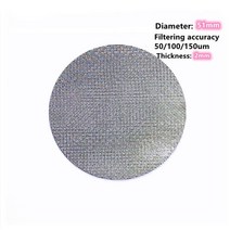 포터필터 퍽 스크린 51/53.5/58.5mm 필터 메쉬 커피 머신 용 Expresso Delonghi Gaggia Breville 범용 사용, 07 51x2mm_03 150um